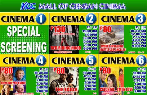 kcc cinema schedule|KCC Cinema .